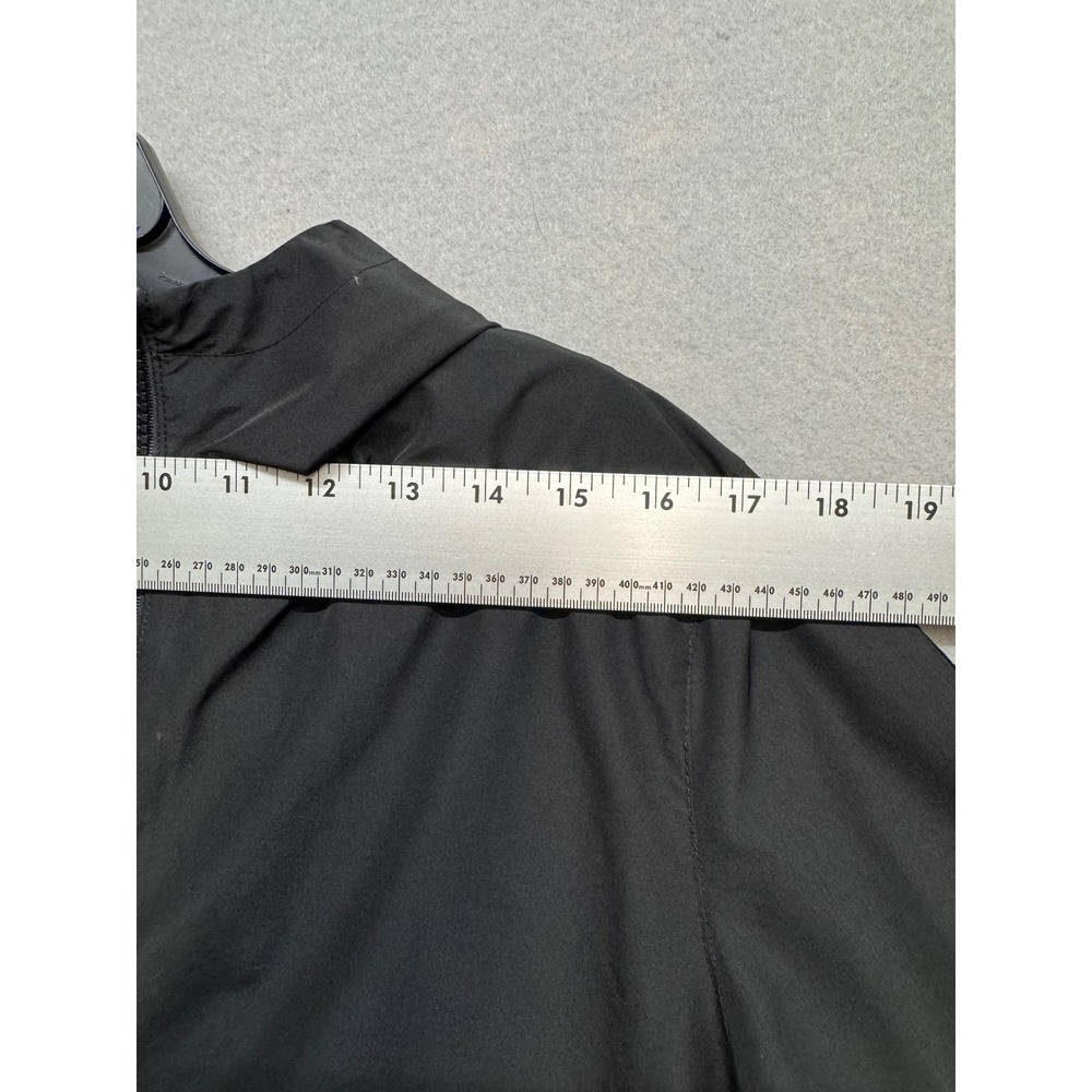 Spyder Windbreaker Jacket Mens M Black Full Zip Hooded Logo Tape Lightweight - Picture 9 of 11